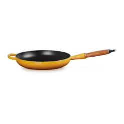 Outlet Le Creuset Signature frying pan wooden handle 28 cm, Nectar YellowOrange