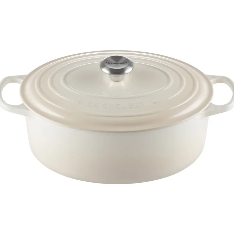 Cast Iron Casserole Pots|Cooking Pots & Casserole Dishes^Le Creuset Signature oval casserole 6.3 l, Meringue Beige