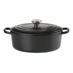 Cast Iron Casserole Pots^Le Creuset Signature oval casserole 6.3 l, Matte Black