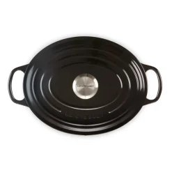 Cast Iron Casserole Pots^Le Creuset Signature oval casserole 6.3 l, Black