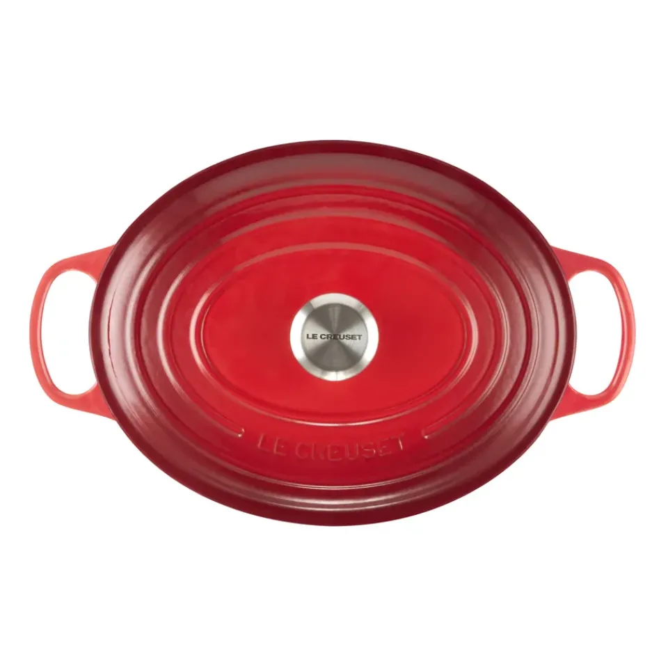 Cast Iron Casserole Pots^Le Creuset Signature oval casserole 6.3 l, Cerise Red