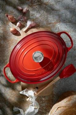 Cast Iron Casserole Pots^Le Creuset Signature oval casserole 6.3 l, Cerise Red
