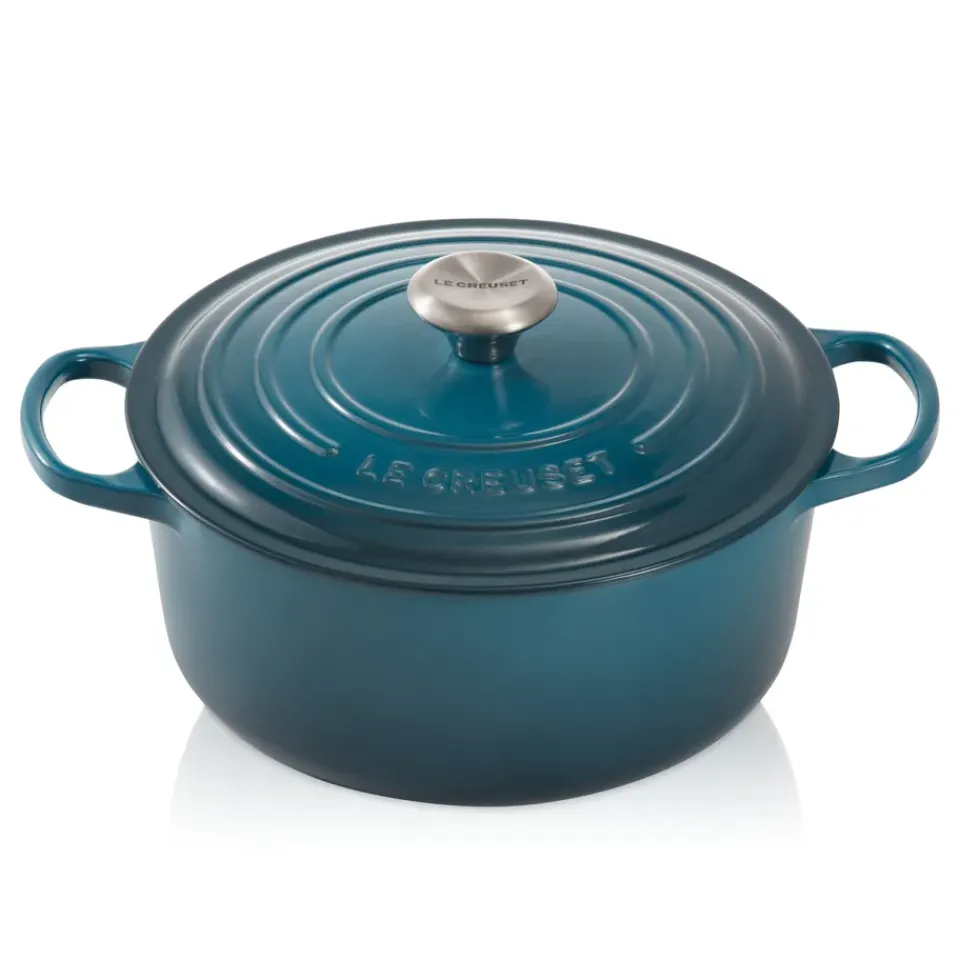 New Le Creuset Signature round casserole 4.2 l, Deep Teal Turquoise
