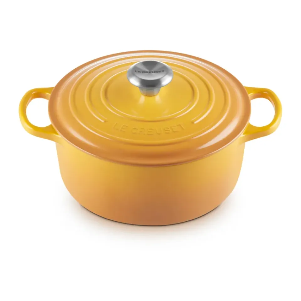 Cast Iron Casserole Pots|Cooking Pots & Casserole Dishes^Le Creuset Signature round casserole 4.2 l, Nectar YellowOrange