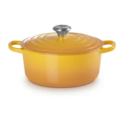 Cast Iron Casserole Pots|Cooking Pots & Casserole Dishes^Le Creuset Signature round casserole 4.2 l, Nectar YellowOrange