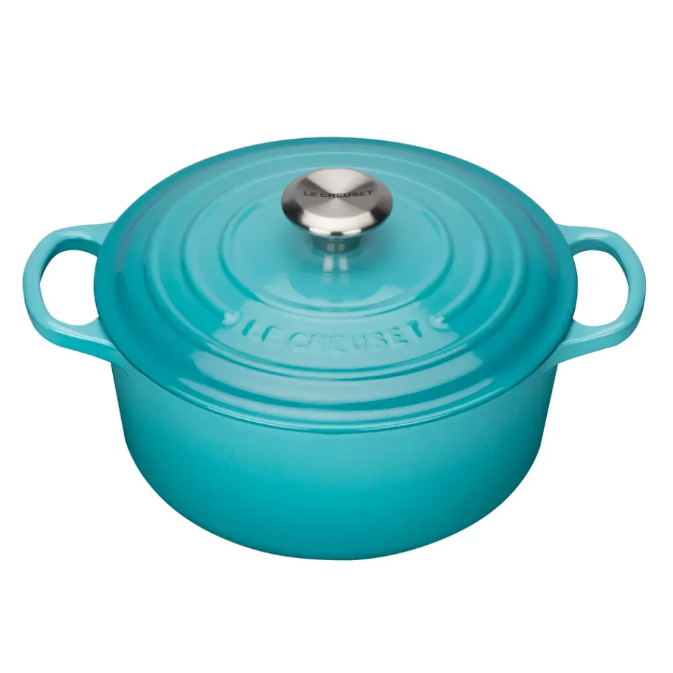 Cast Iron Casserole Pots|Cooking Pots & Casserole Dishes^Le Creuset Signature round casserole 4.2 l, Caribbean Turquoise