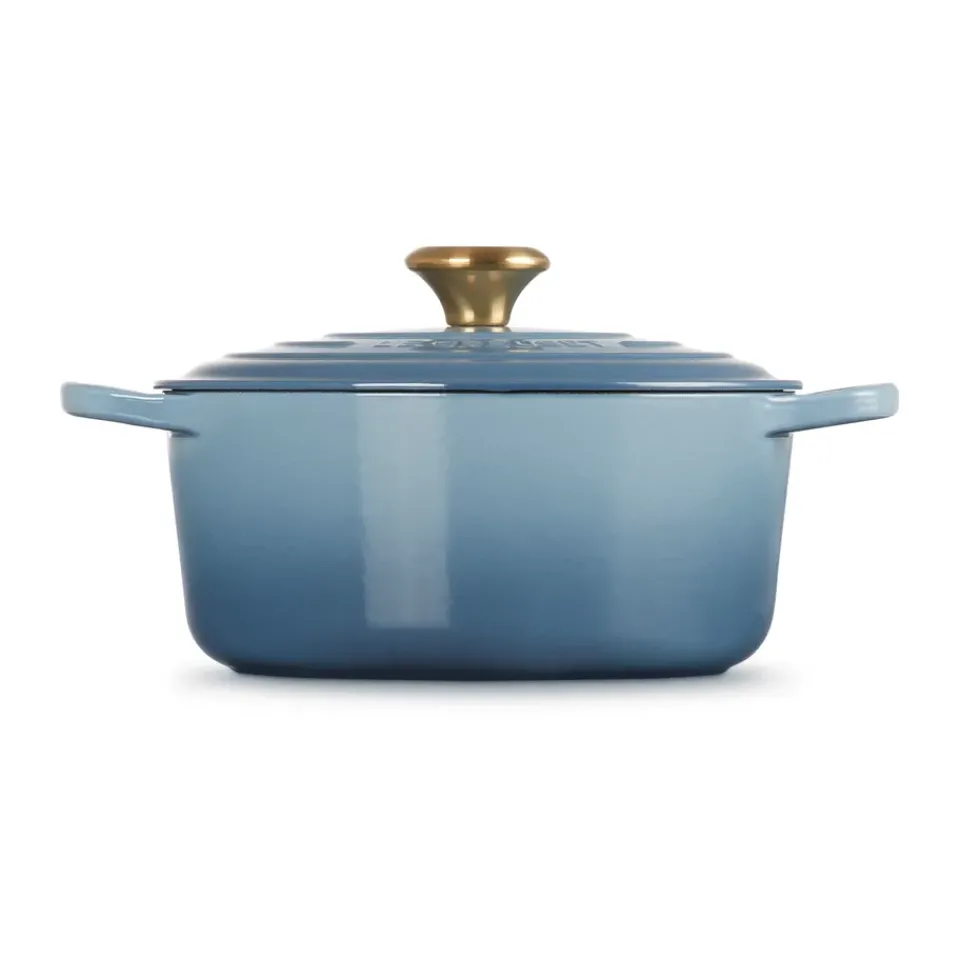 Outlet Le Creuset Signature round casserole 4.2 l, Chambray Blue