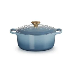 Outlet Le Creuset Signature round casserole 4.2 l, Chambray Blue