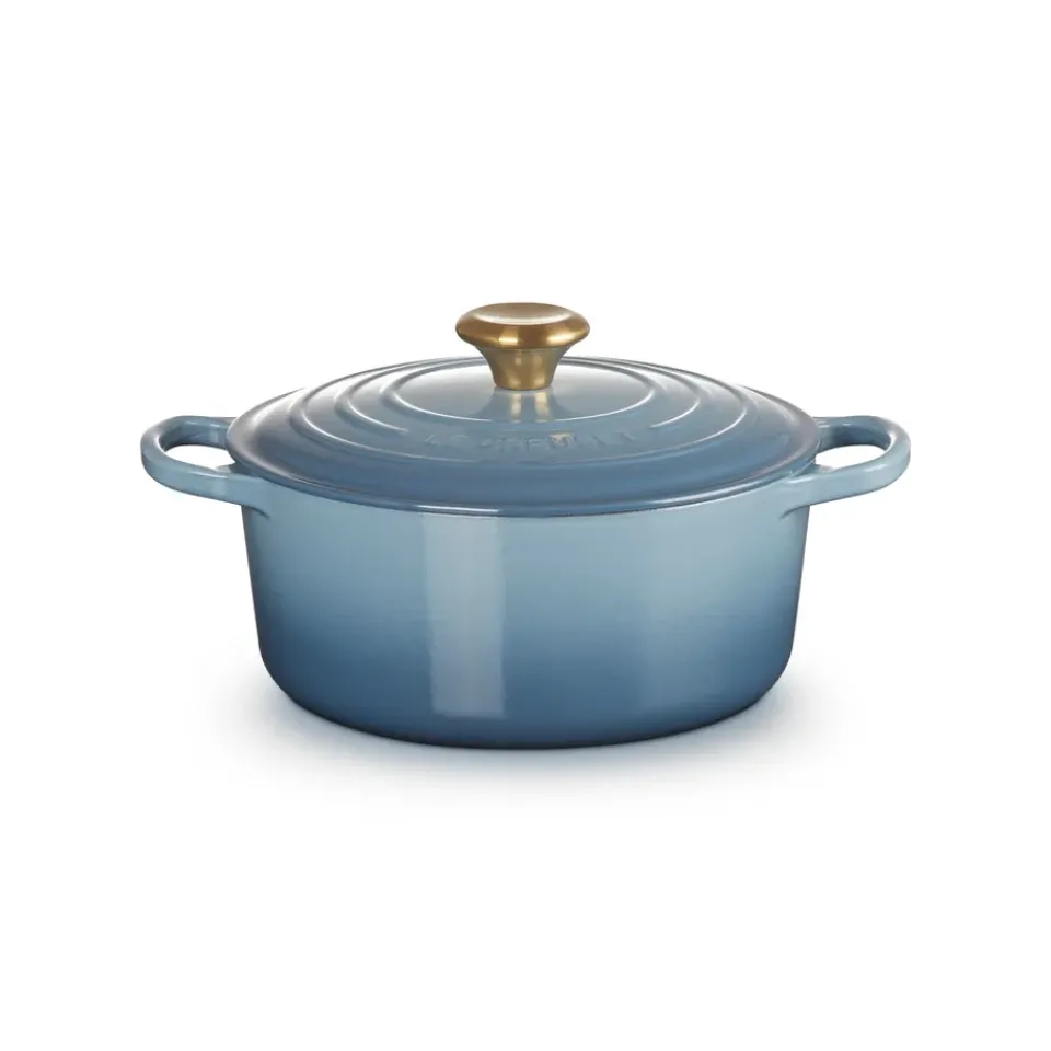 Outlet Le Creuset Signature round casserole 4.2 l, Chambray Blue