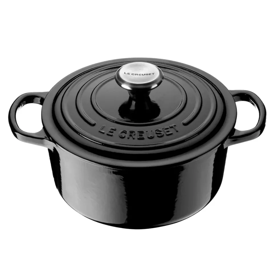 Cast Iron Casserole Pots^Le Creuset Signature round casserole 4.2 l, Black