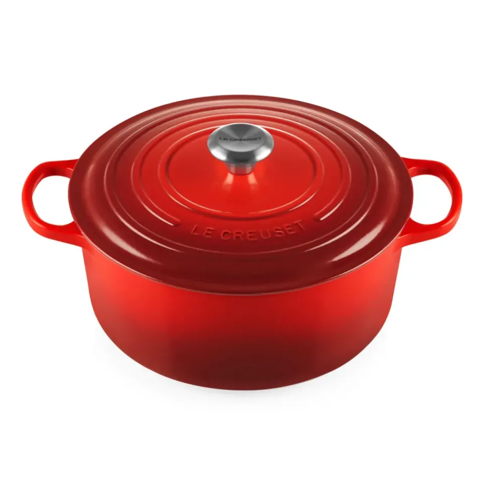 Online Le Creuset Signature round casserole 6.7 l, Cerise Red