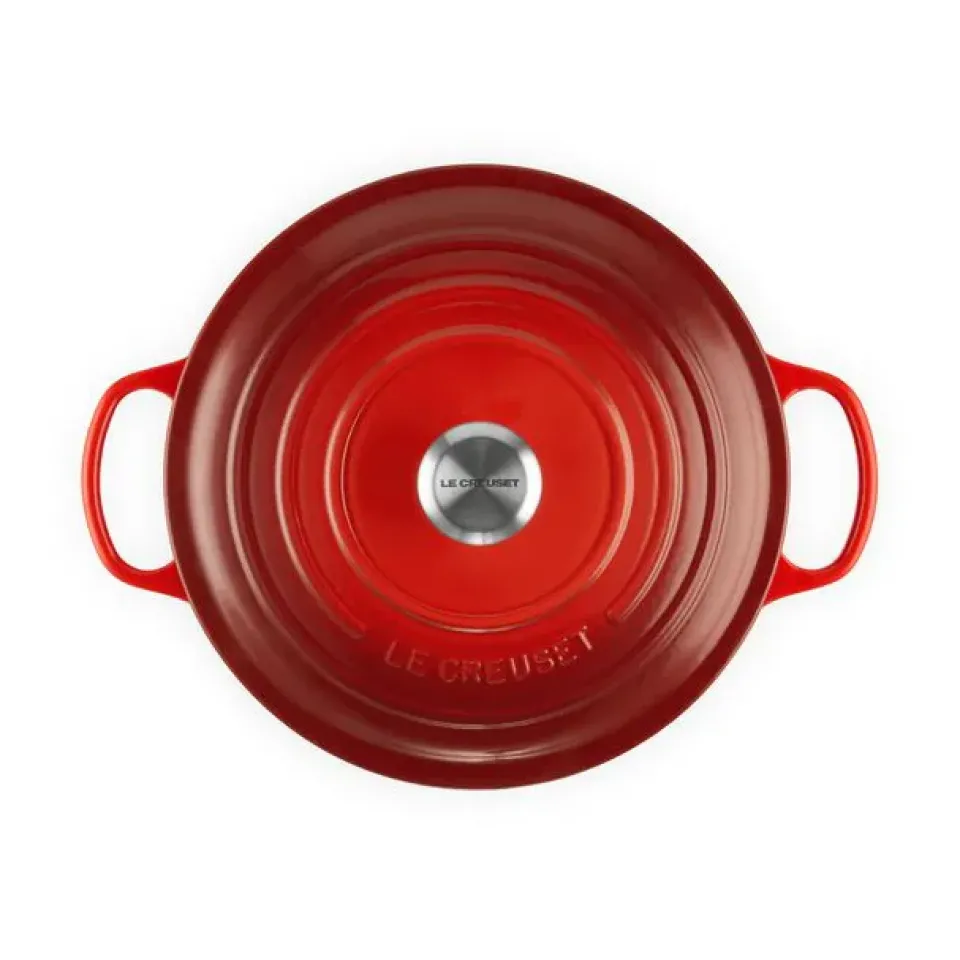 Online Le Creuset Signature round casserole 6.7 l, Cerise Red