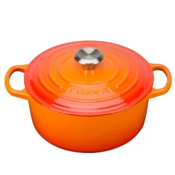 Cast Iron Casserole Pots|Cooking Pots & Casserole Dishes^Le Creuset Signature round casserole 4.2 l, Volcanic Orange