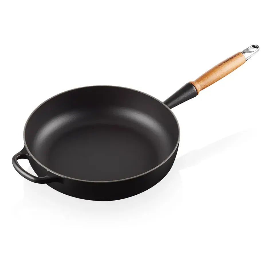 Saucier & Sauté Pans^Le Creuset Signature sauce pan wooden handle 28 cm, Matte Black