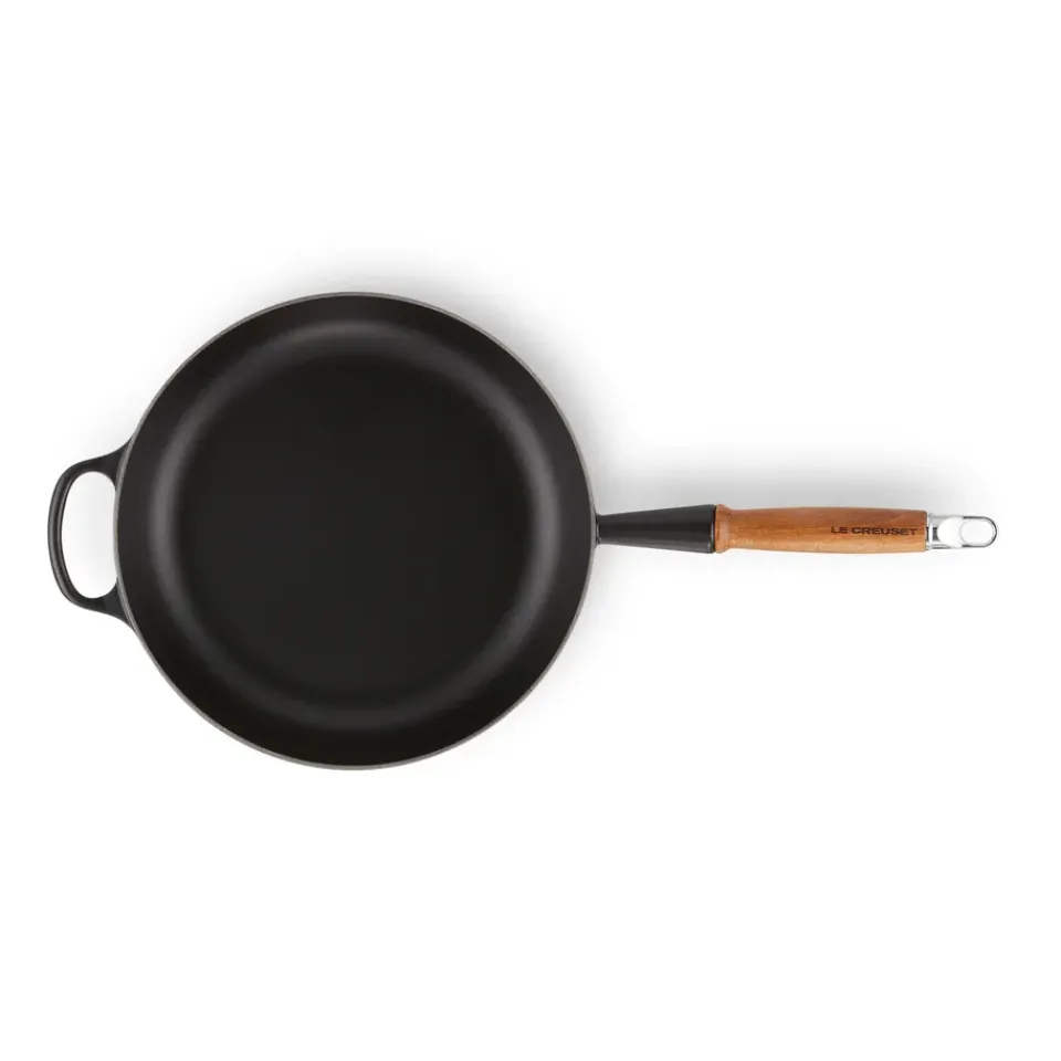 Saucier & Sauté Pans^Le Creuset Signature sauce pan wooden handle 28 cm, Matte Black
