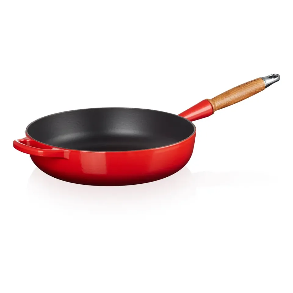 Saucier & Sauté Pans^Le Creuset Signature sauce pan wooden handle 28 cm, Cerise Red
