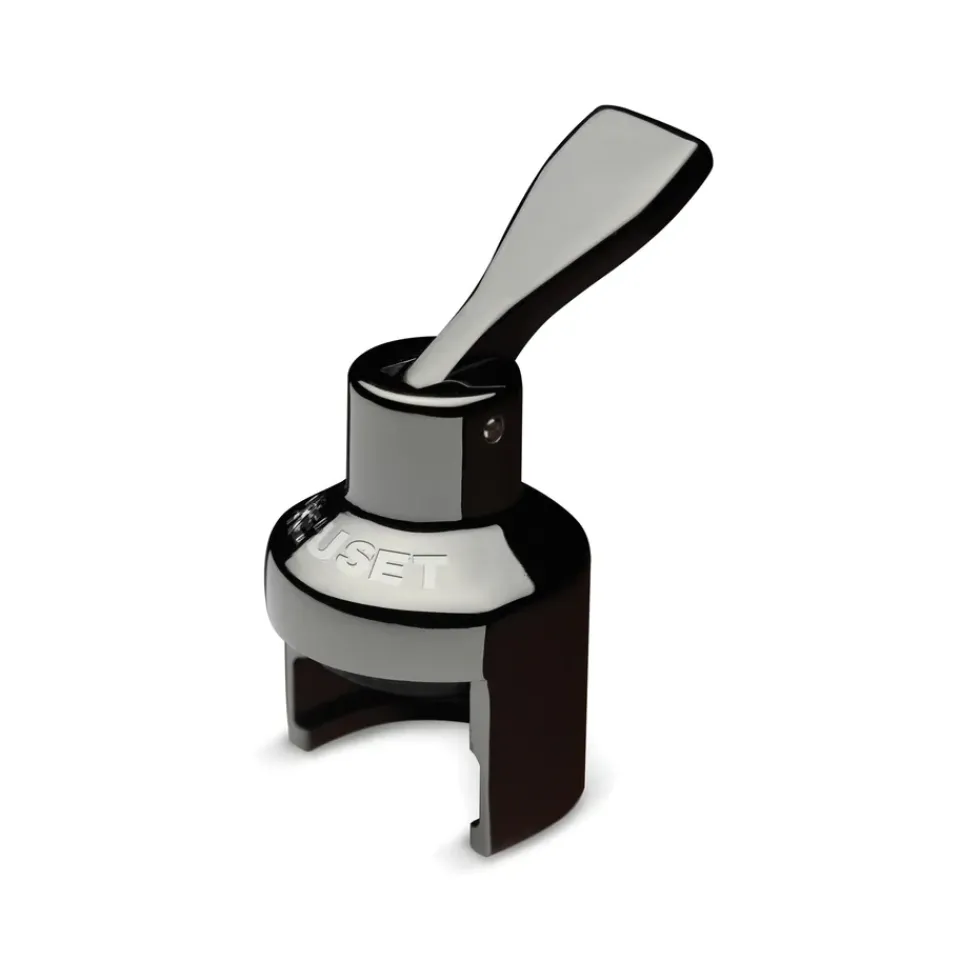 Le Creuset SW-101 Crown champagne stopper, Silver Black