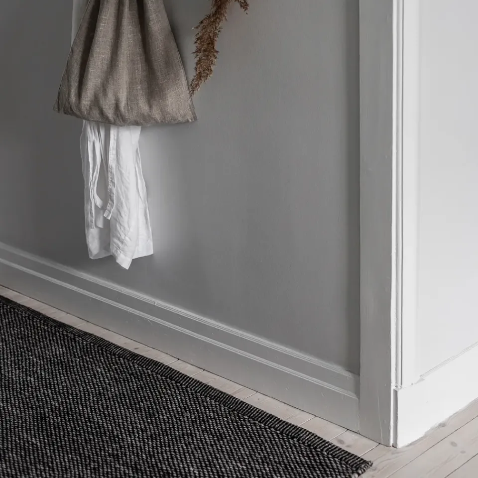 Wool Rugs^Scandi Living Lea wool carpet , 200x300 cm Black