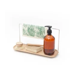 Other Washing & Cleaning Accessories^Bosign LEAF dish rack with dishcloth holder, Willow-stainless steel Beige