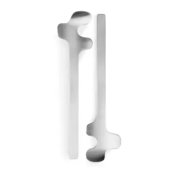 Born In Sweden Leaf salad servers, Brushed Steel Silver-coloured