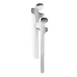 Born In Sweden Leaf salad servers, Brushed Steel Silver-coloured