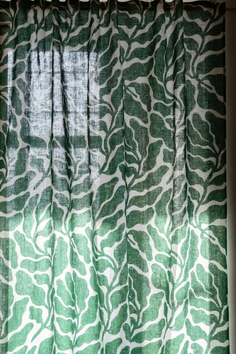 New Fine Little Day Leaves curtain length 147x250 cm, Green