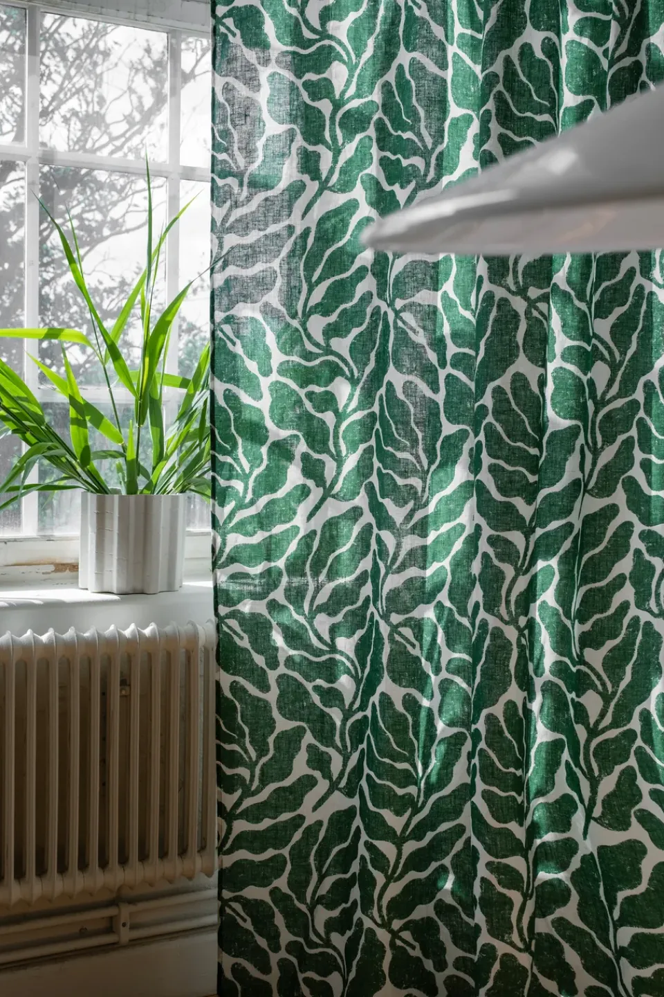 New Fine Little Day Leaves curtain length 147x250 cm, Green