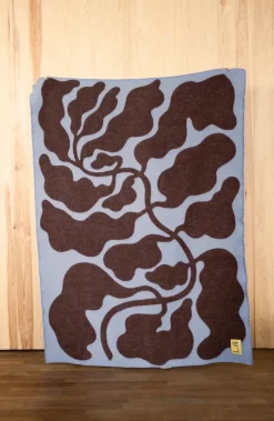 Outlet Fine Little Day Leaves felt 130x180 cm, Blue-brown BlueBrown