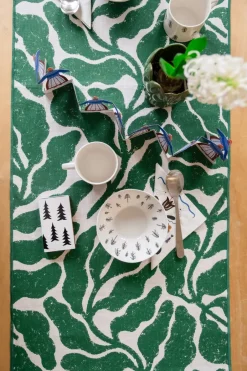Table Runners^Fine Little Day Leaves runner 45x180 cm, Green GreenWhite