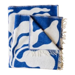 Online Fine Little Day Leaves throw 130x220 cm, Blue-white BlueWhite