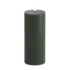 Led-Candles^Uyuni Lighting LED Pillar candle 7.8x20 cm Rustic, Olive Green
