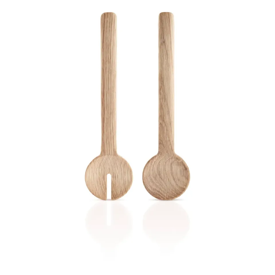 Salad Servers^Eva Solo Legio Nova salad cutlery set, Oak Brown