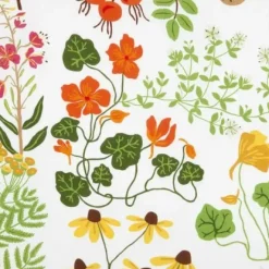 Hot Klippan Yllefabrik Leksand fabric, white GreenYellowRedWhite