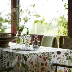 Hot Klippan Yllefabrik Leksand fabric, white GreenYellowRedWhite