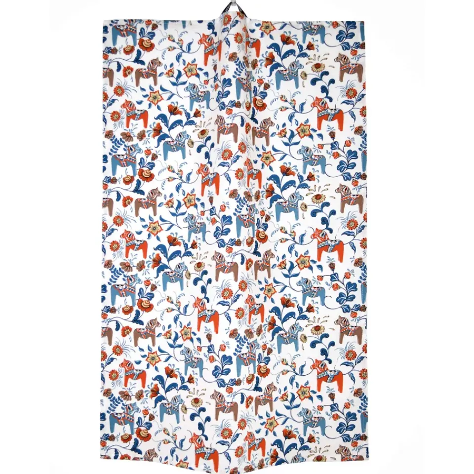 Kitchen Tea Towels^Arvidssons Textil Leksand mini kitchen towel, Blue-orange Multi