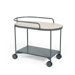 SMD Design Lene serving trolley, , white pigmented ash veneer Grey