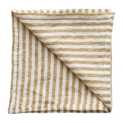 Linen & Cotton Napkins^Tell Me More Leon fabric napkin 45x45 cm, Spice WhiteOrange
