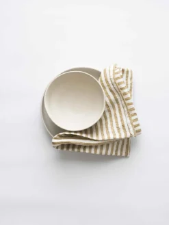 Linen & Cotton Napkins^Tell Me More Leon fabric napkin 45x45 cm, Spice WhiteOrange