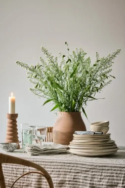 Sale Tell Me More Leon tablecloth 175x175 cm, Seagrass WhiteGreen