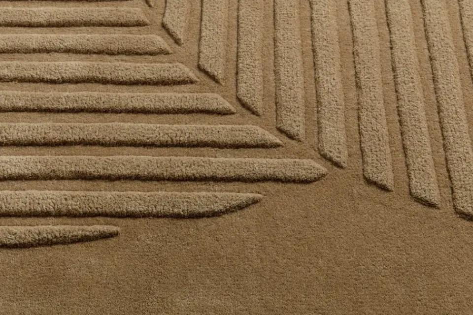 New NJRD Levels wool rug circles , 170x240 cm Beige