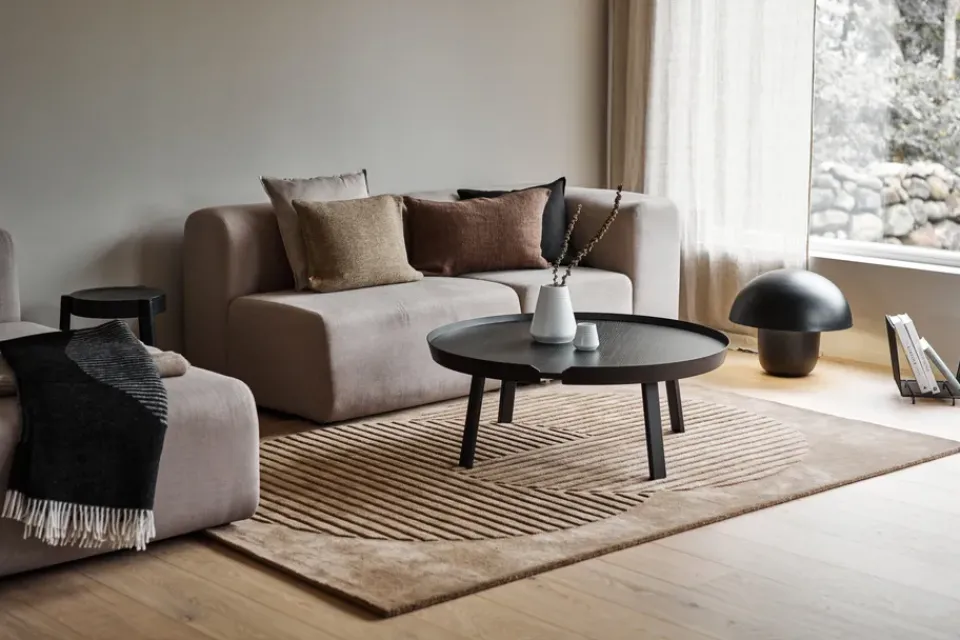 New NJRD Levels wool rug circles , 170x240 cm Beige