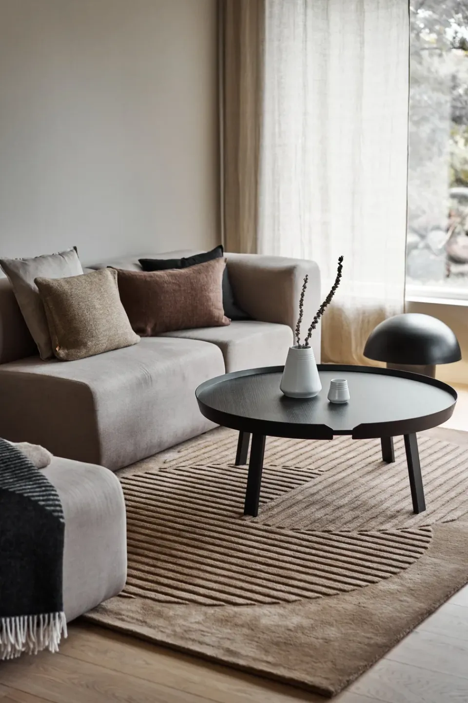 New NJRD Levels wool rug circles , 170x240 cm Beige