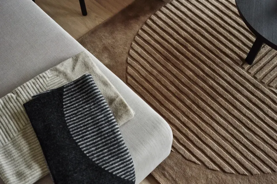 New NJRD Levels wool rug circles , 170x240 cm Beige