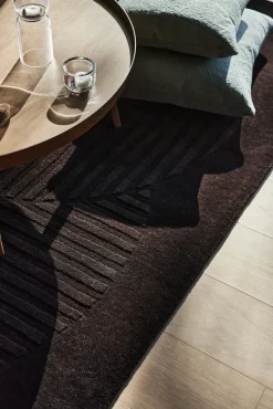 Wool Rugs^NJRD Levels wool rug circles , 200x300 cm Brown
