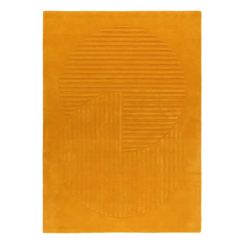 Wool Rugs^NJRD Levels wool rug circles , 170x240 cm Yellow
