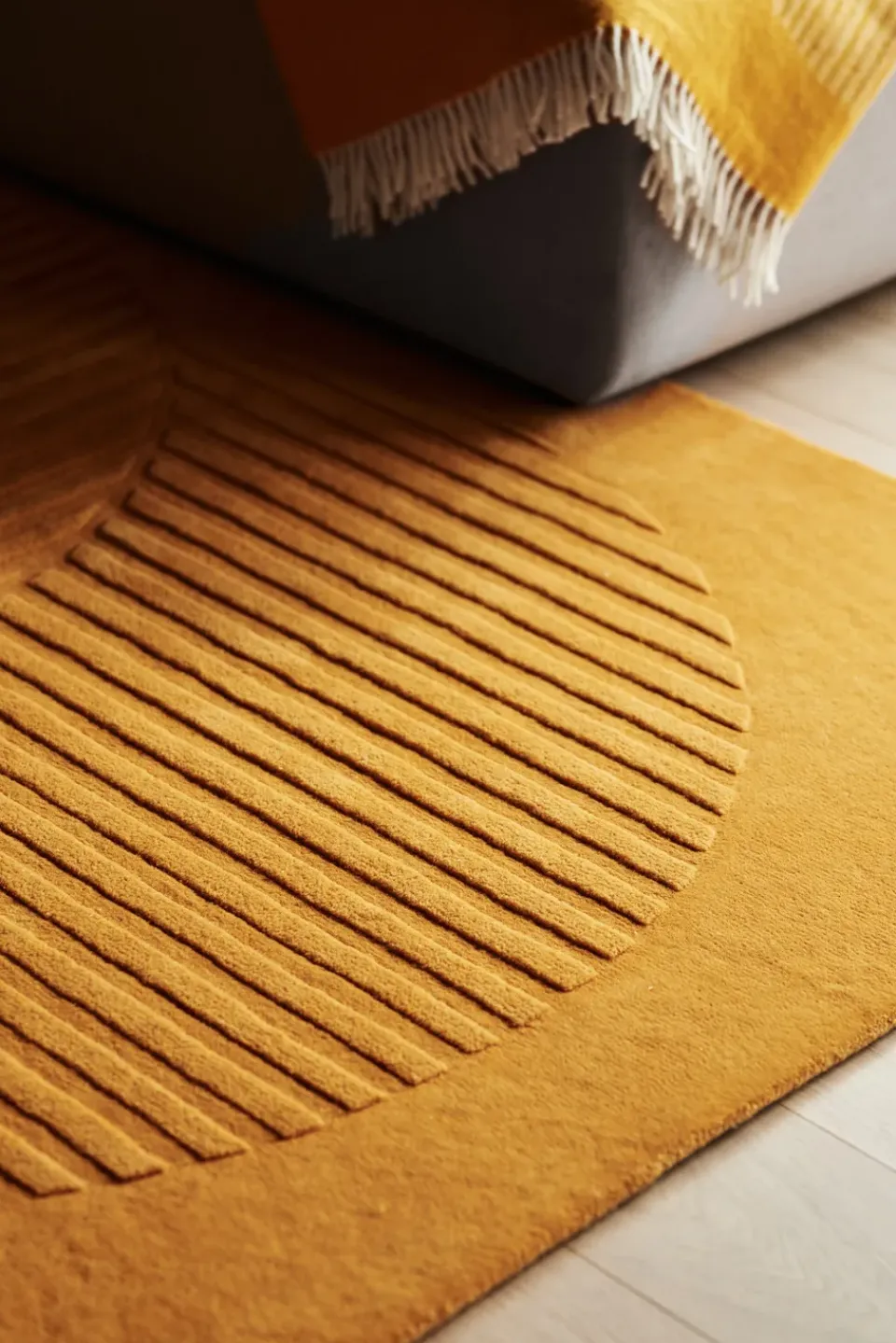 Wool Rugs^NJRD Levels wool rug circles , 170x240 cm Yellow