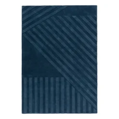 Wool Rugs^NJRD Levels wool rug stripes , 170x240 cm Blue