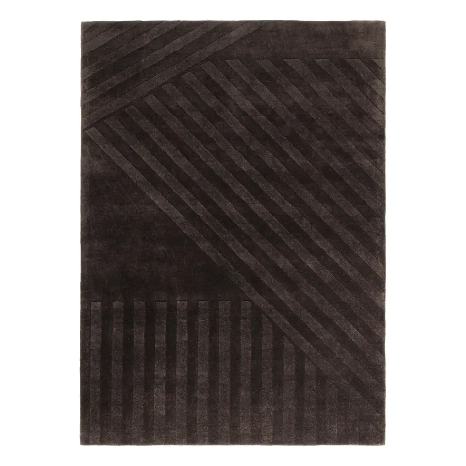 Online NJRD Levels wool rug stripes , 200x300 cm Brown