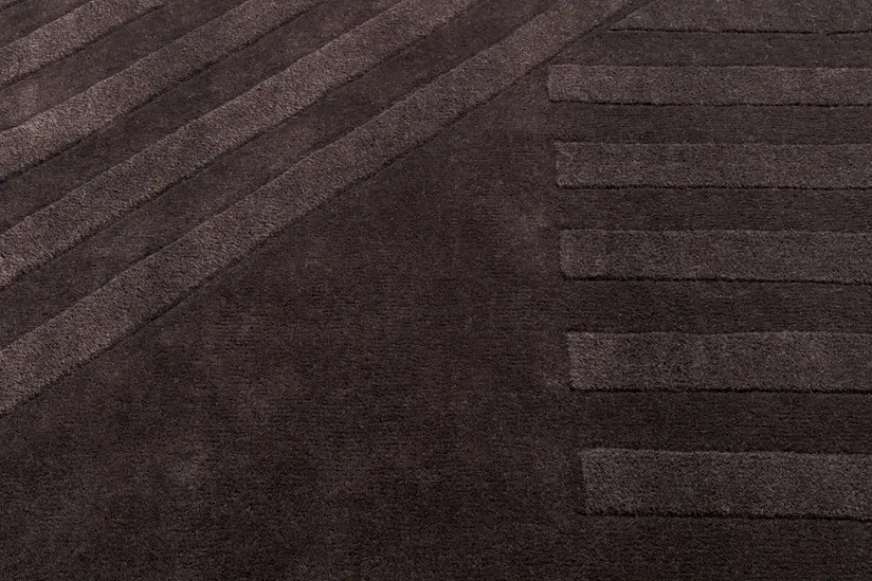 Online NJRD Levels wool rug stripes , 200x300 cm Brown