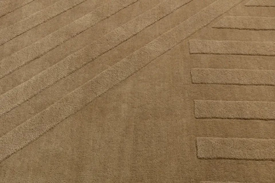 Online NJRD Levels wool rug stripes , 200x300 cm Beige